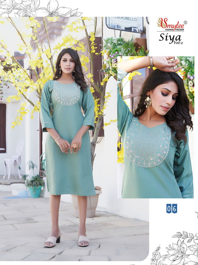 SIYA vol 2 Rung Daily Wear Wholesale Designer Kurtis Catalog